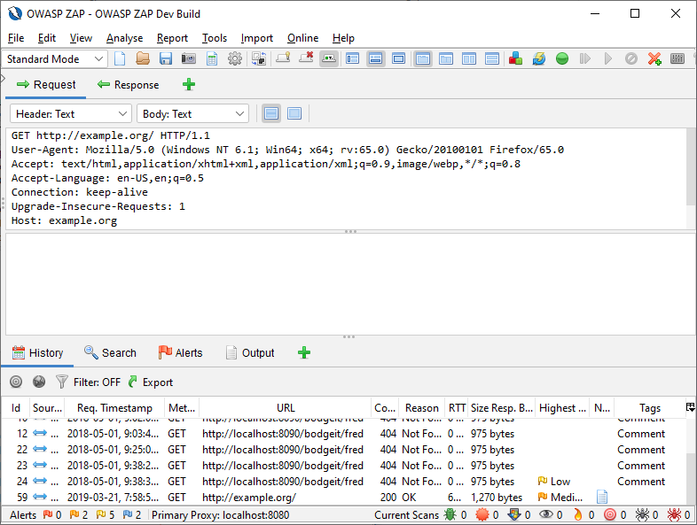Request/Response pane maximized