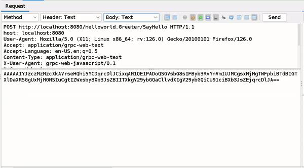 Editing decoded gRPC message demo