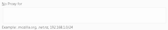 Firefox No Proxy For example